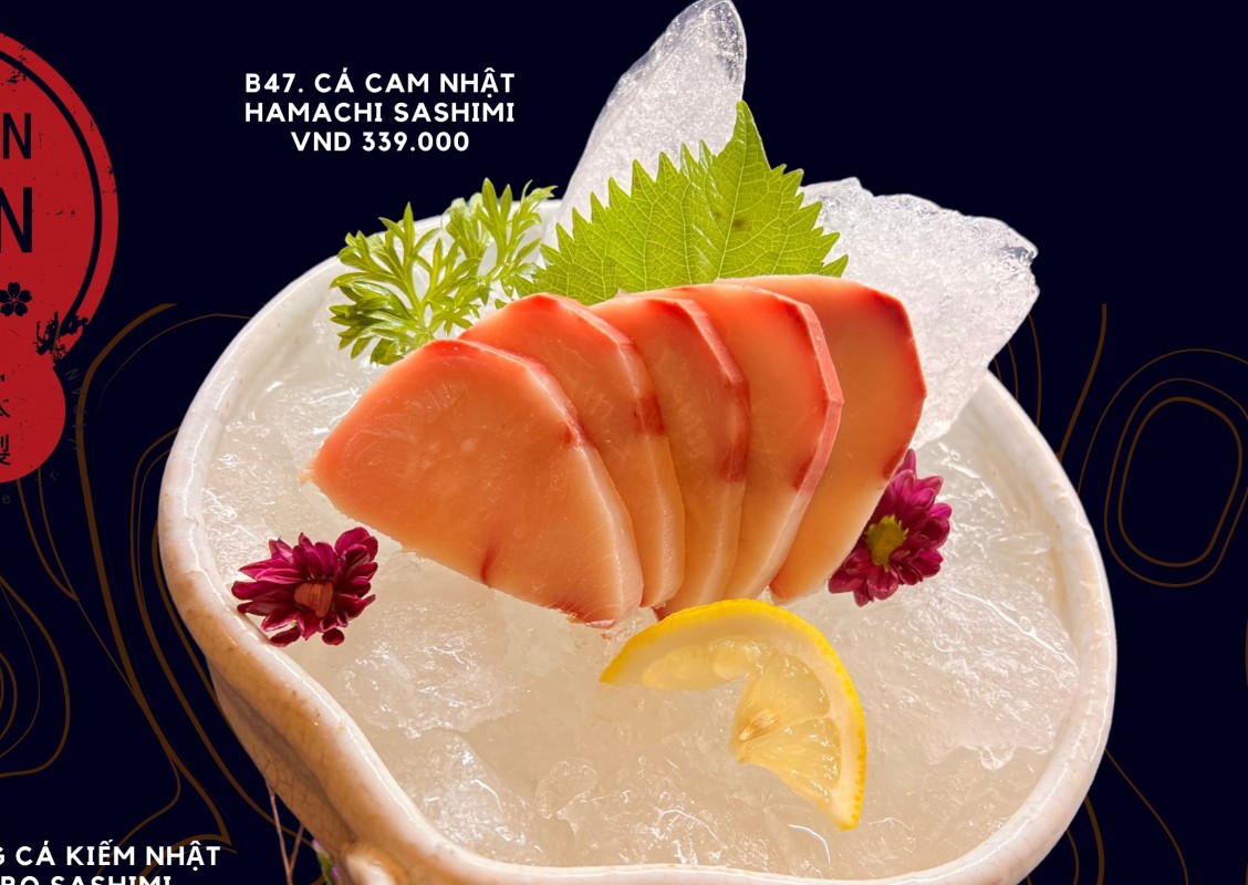 B23. cá cam Nhật Hamachi Sashimi